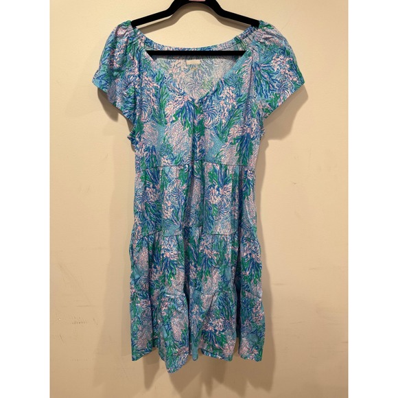 Lilly Pulitzer Dresses & Skirts - Lilly Pulitzer NWOT Kawaii Flutter Sleeve Dress - Size Large